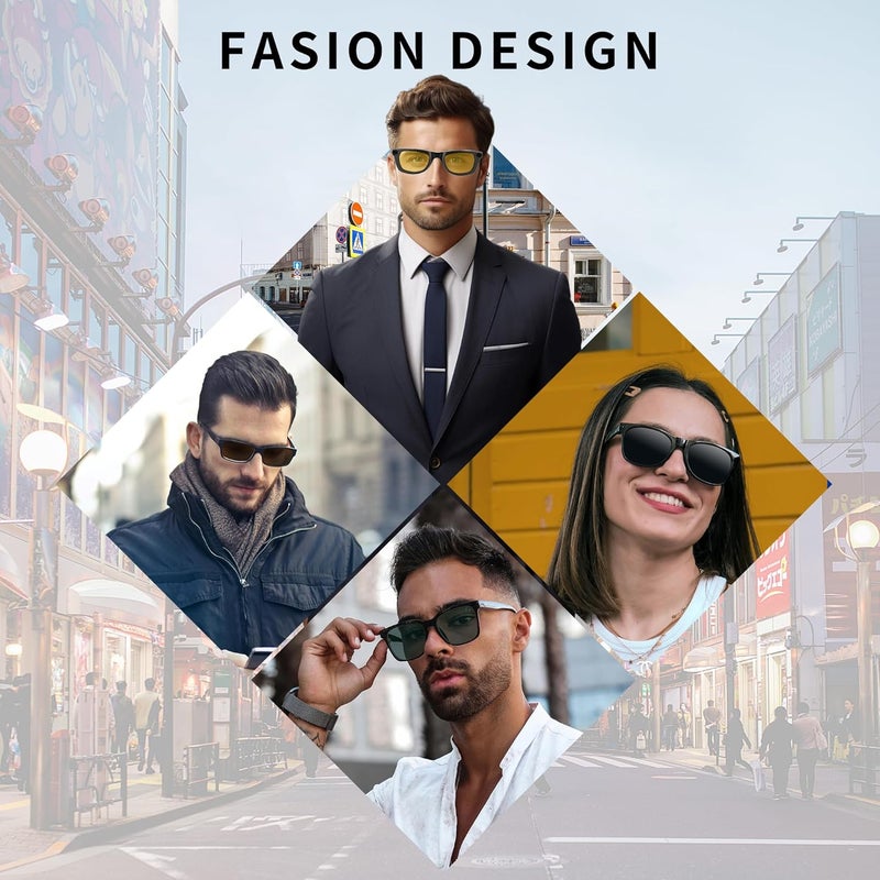 RCstyle HiBloks 4Pcs Polarized Clip Compatible with Ray-Ban Meta Wayfarer & Gen 2 (RW4006/RW4012 Regular), Discoloration Clip for Rayban Meta Gen 2 Accessories (Dark Green, Night Vision Yellow, Black, Brown) - Image 5